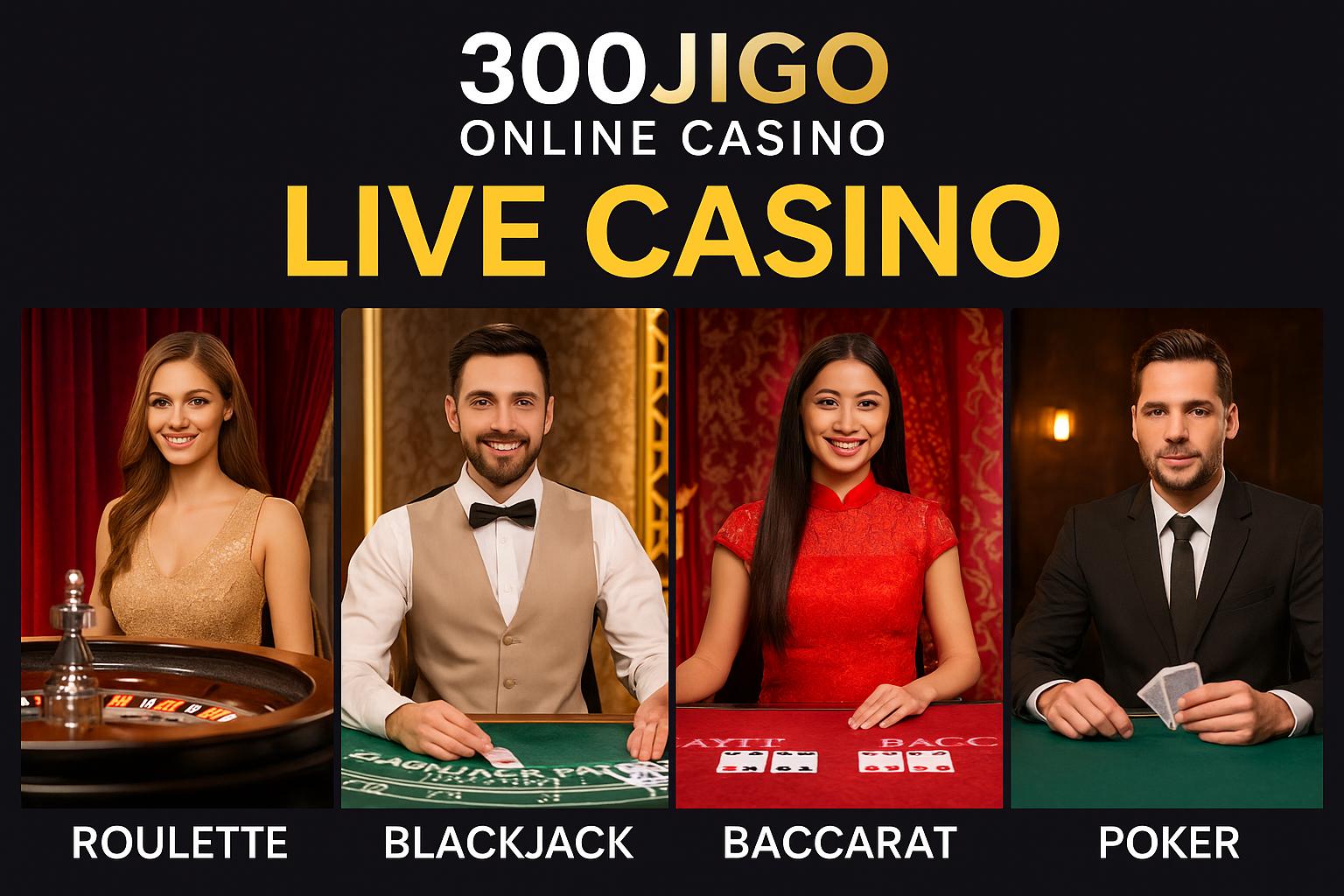 O 300JIGO Live Casino lança promoções regularmente