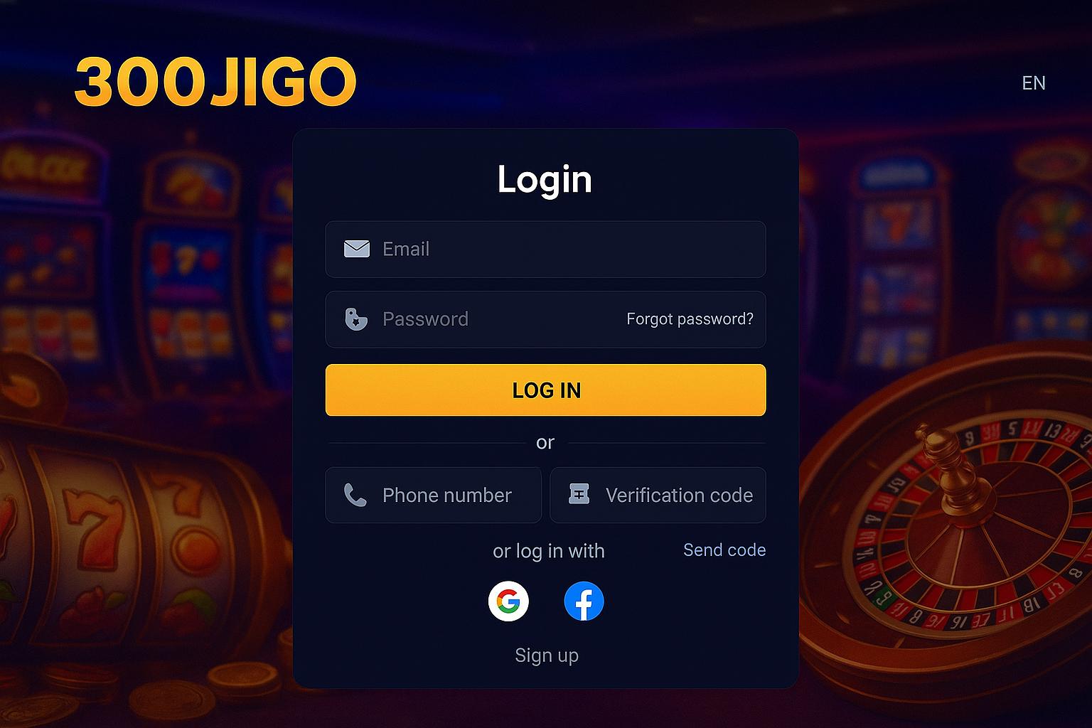 Criar uma nova Conta no plataforma 300JIGO